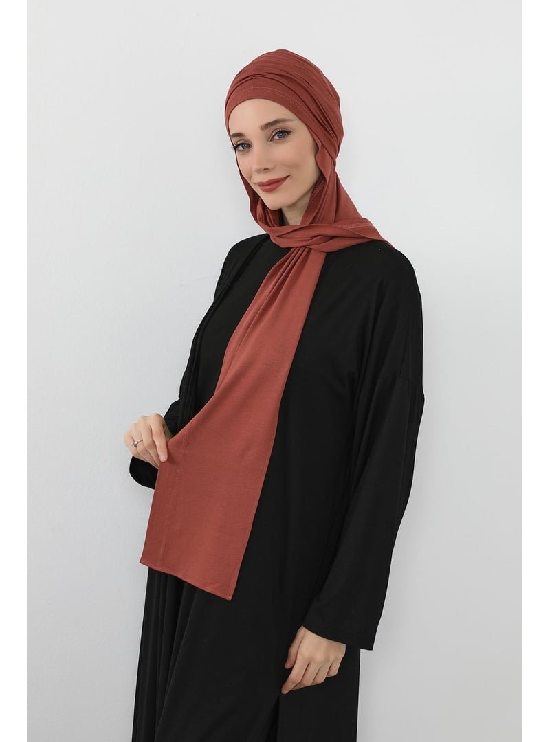 Aisha`s Design Tarçın İç Boneli Hazır Penye Şal,ps Aisha`s Design Tarçın İç Boneli Hazır Penye Şal,ps