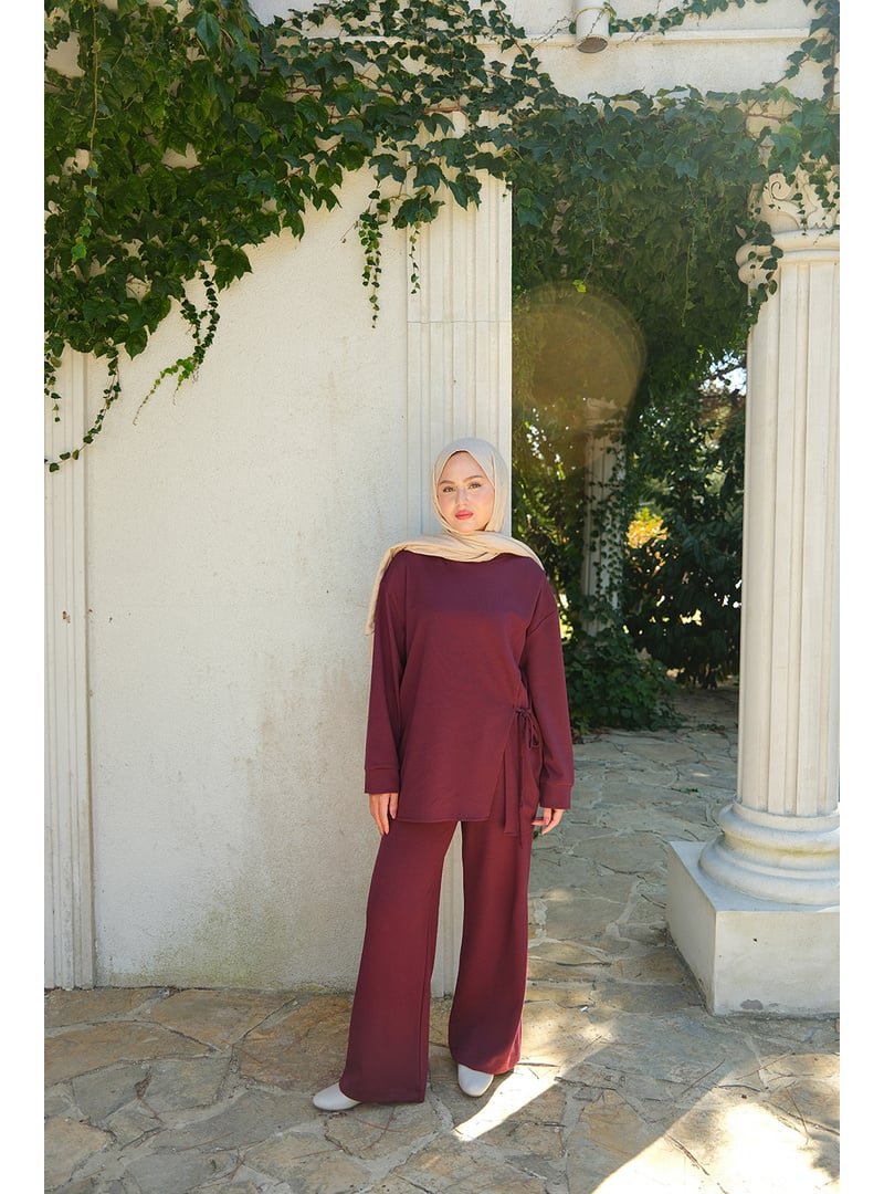 Locco Moda Bordo Yandan Bağlamalı Takım