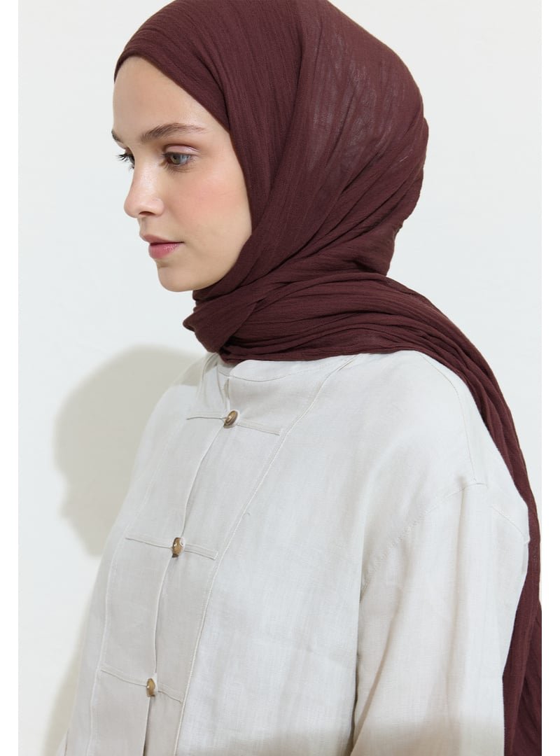 FRESHSCARFS Pamuklu Keten Şal Blackberry Jam