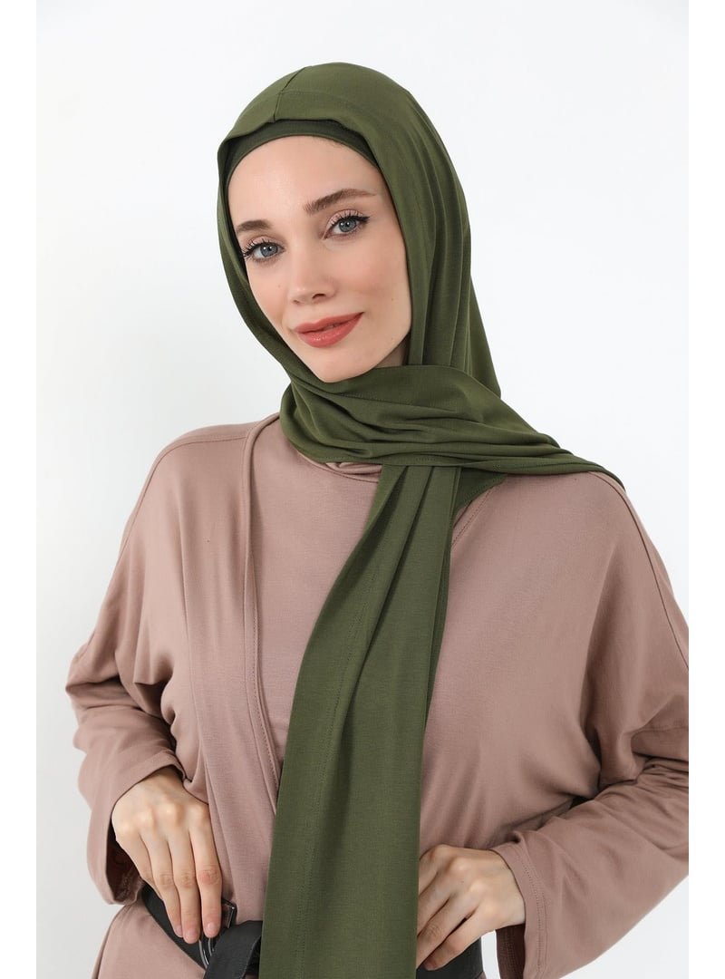 Aisha`s Design Haki İç Boneli Hazır Penye Şal,ps