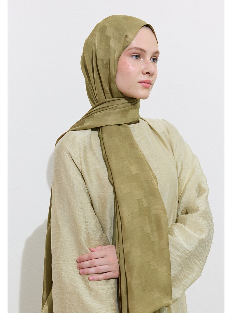 FRESHSCARFS Nori İpeksi Jakar Şal Toprak
