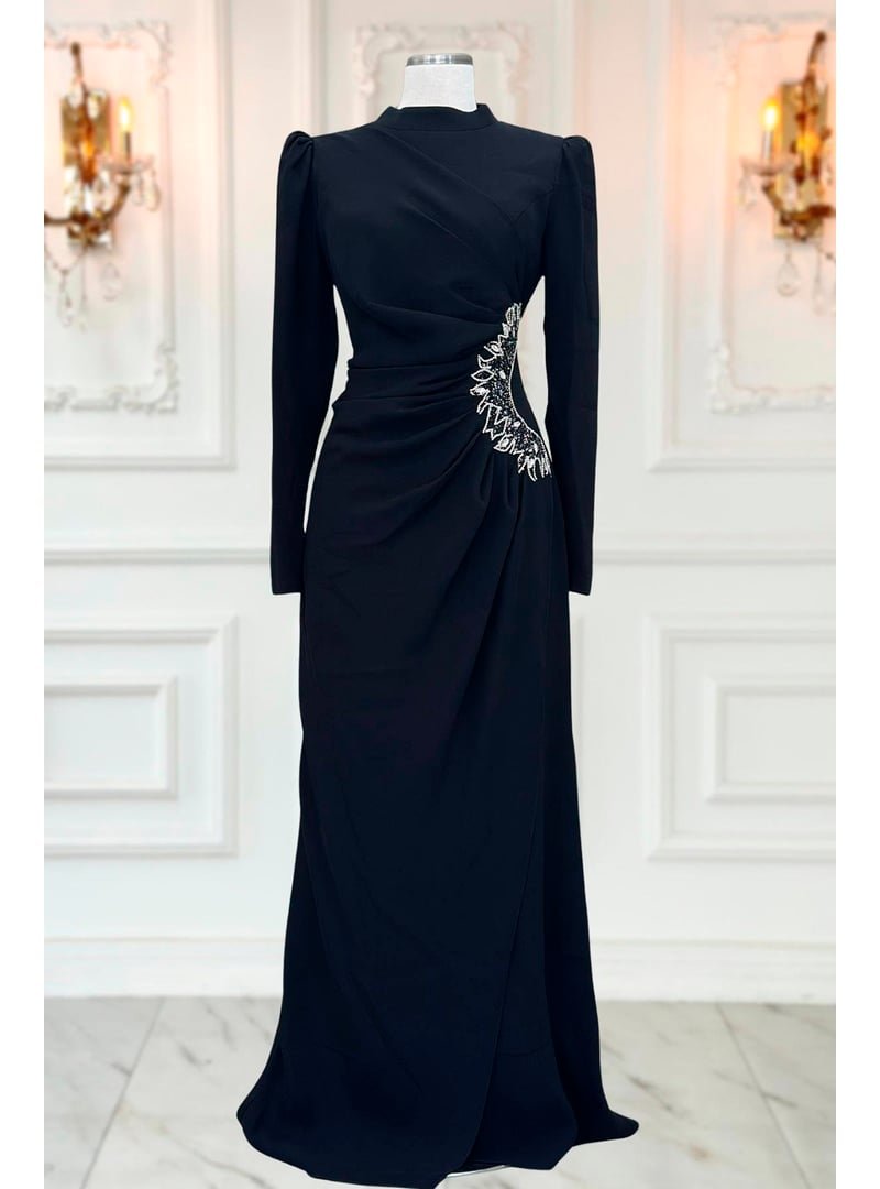 Amine Hüma Siyah Miray Abiye Elbise Amine Hüma Siyah Miray Abiye Elbise