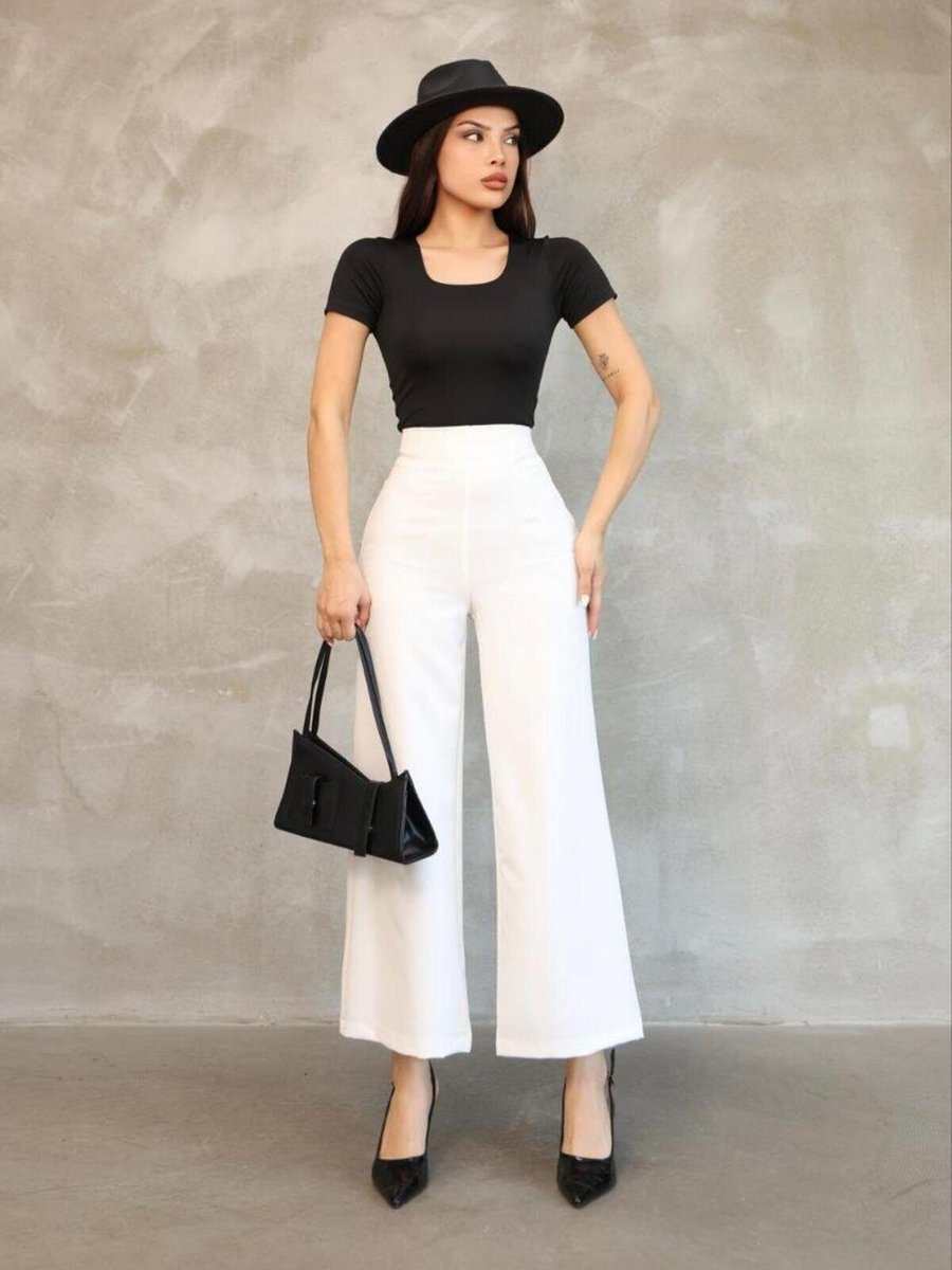 RAWEA FASHİON Beyaz Mango Model Pantolon
