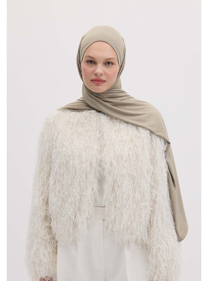 FRESHSCARFS Gri Bambu Penye Şal Sıcak