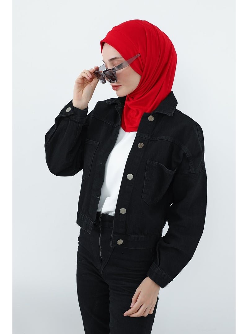 Aisha`s Design Kırmızı Boyun Kapatıcı Özellikli Ve Kulaklık Girişli Penye Bone,b