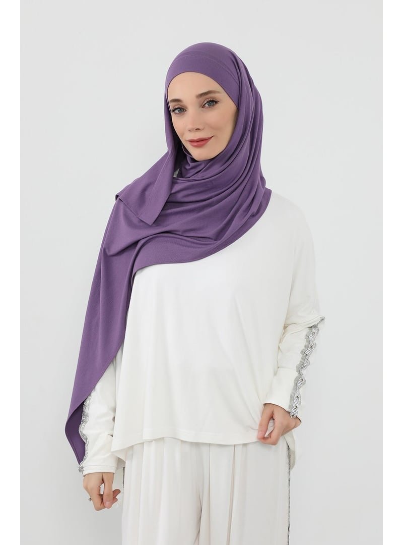 Aisha`s Design Mor Boyun Kapatan Peçe Özellikli Penye Boneli Şal,ps Aisha`s Design Mor Boyun Kapatan Peçe Özellikli Penye Boneli Şal,ps