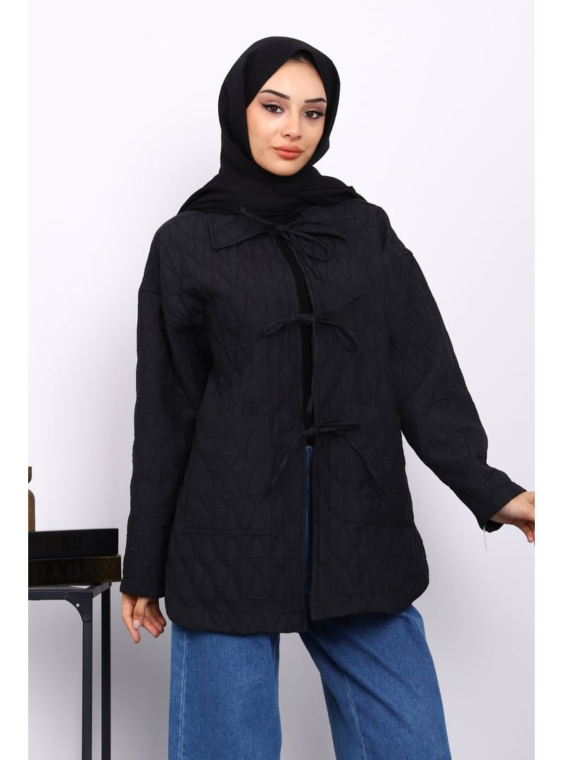 İmaj Butik Siyah Yakalı Çift Cepli Kapitone Ceket İmaj Butik Siyah Yakalı Çift Cepli Kapitone Ceket