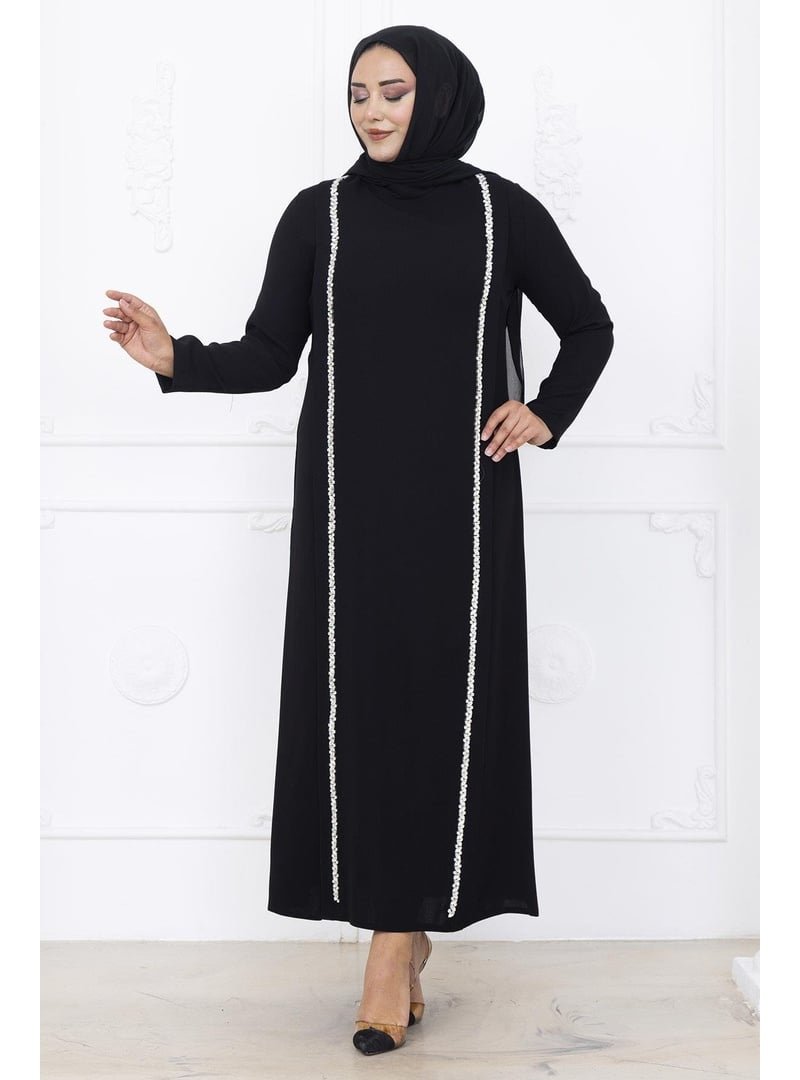 Amine Hüma Siyah Yakut Abiye Elbise