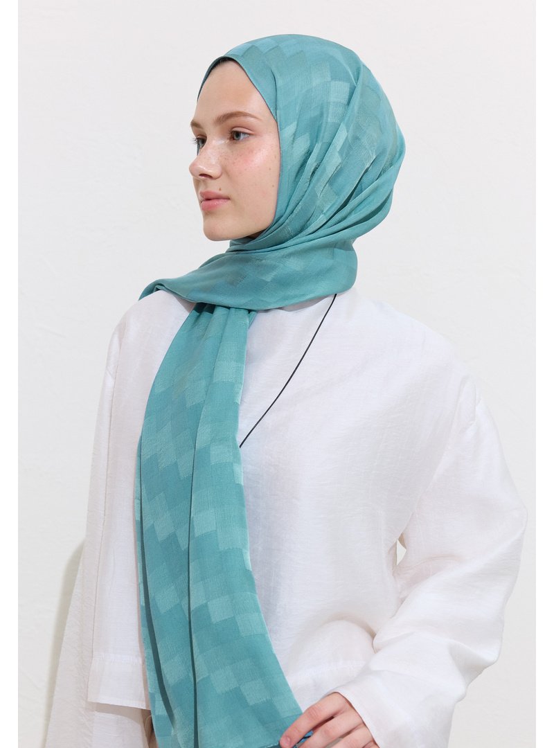 FRESHSCARFS İndigo Nori İpeksi Jakar Şal
