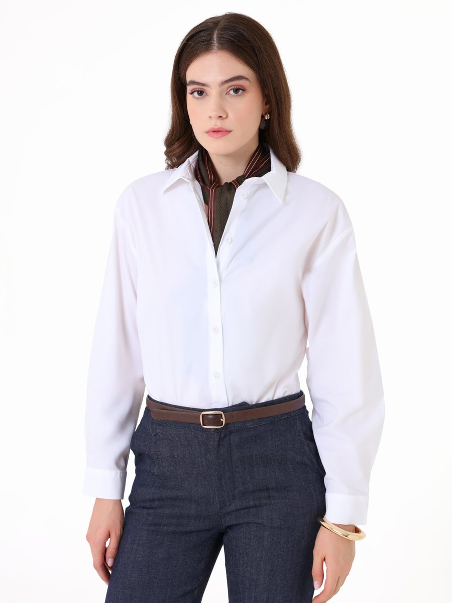 Benin Beyaz Patlı Poplin Gömlek Benin Beyaz Patlı Poplin Gömlek