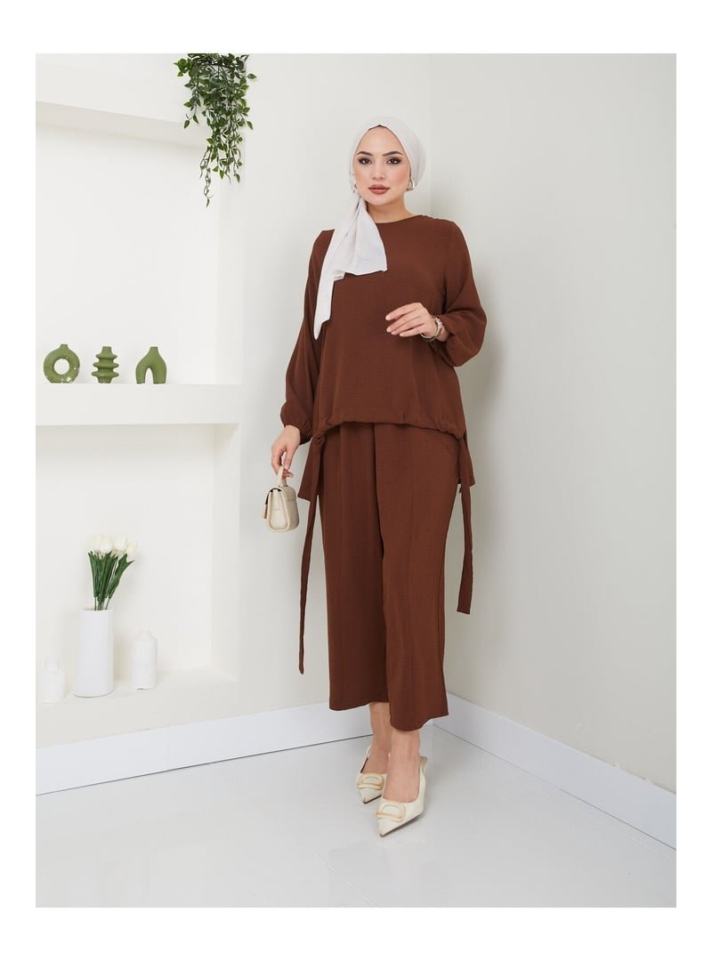 Volt Clothing Kahverengi Şalvar Takım