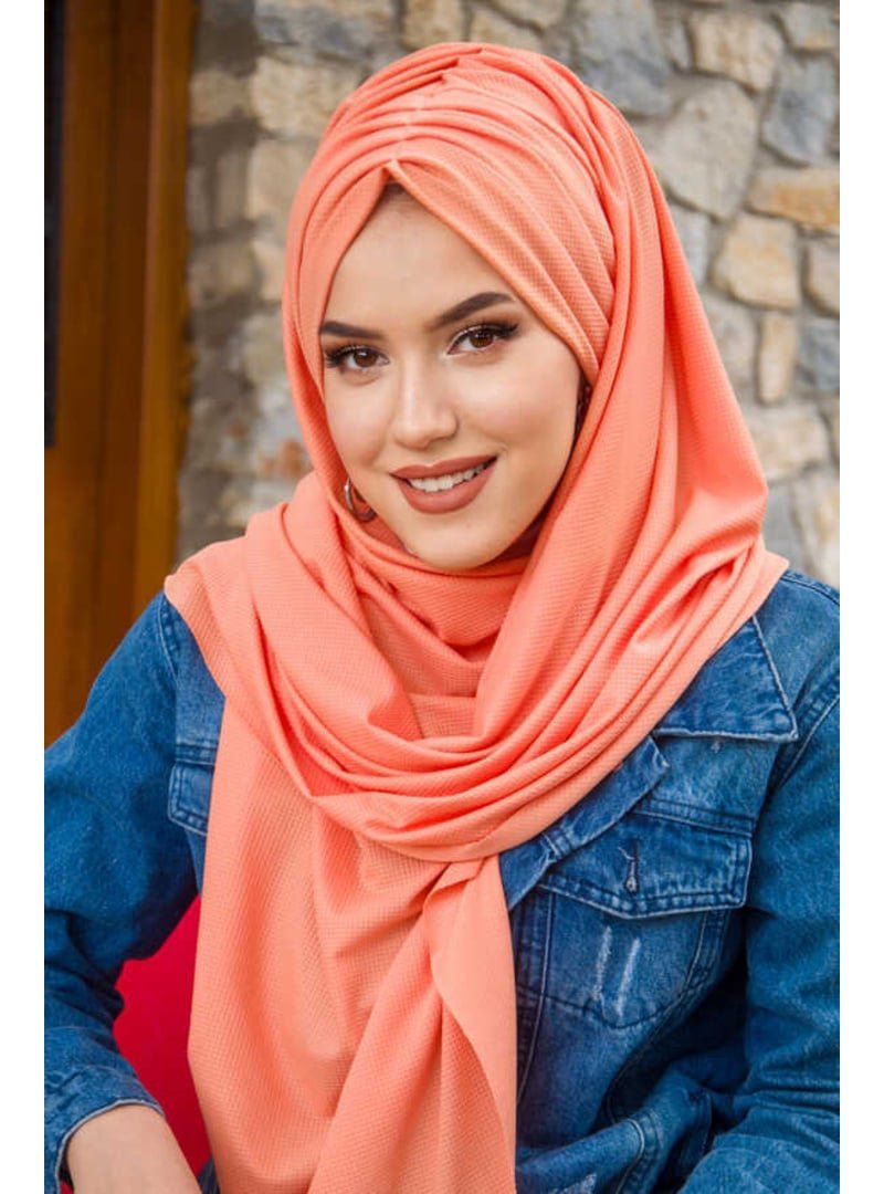 AİŞE TESETTÜR Büzgülü Hazır Şal