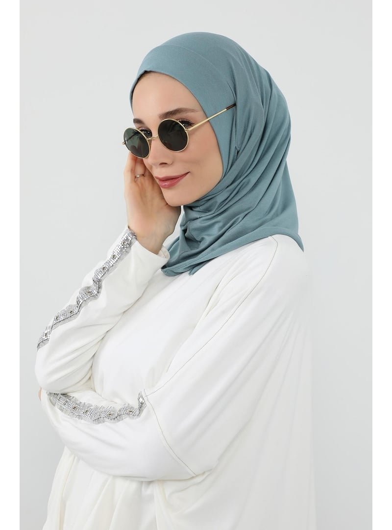 Aisha`s Design Koyu Mint Boyun Kapatıcı Özellikli Ve Kulaklık Girişli Penye Bone,b