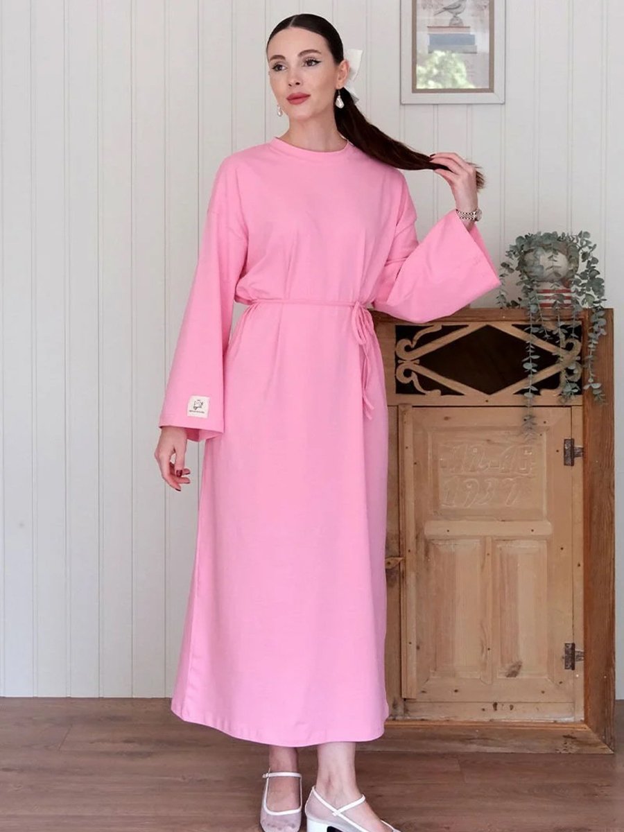 Ceylan Otantik Pembe Elbise