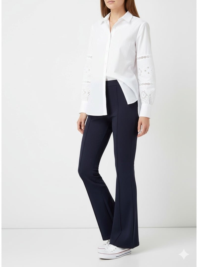 Benguen Lacivert İspanyol Paça Pantolon Benguen Lacivert İspanyol Paça Pantolon