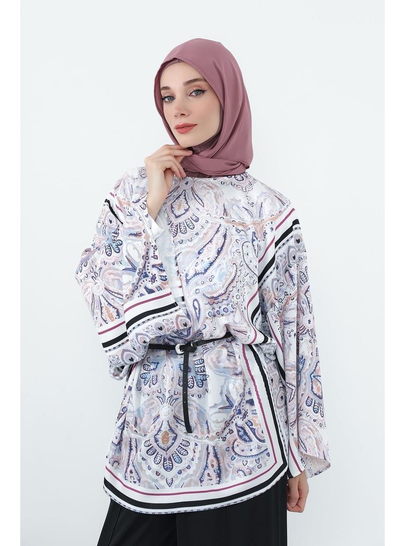 Aisha`s Design Gül Kurusu Penye İç Boneli Krep Şal,ps