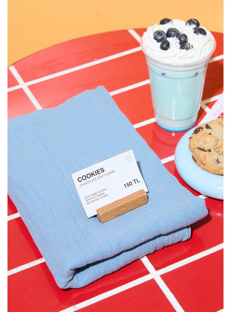 FRESHSCARFS Pamuklu Keten Şal Blueberry Cloud Frappe