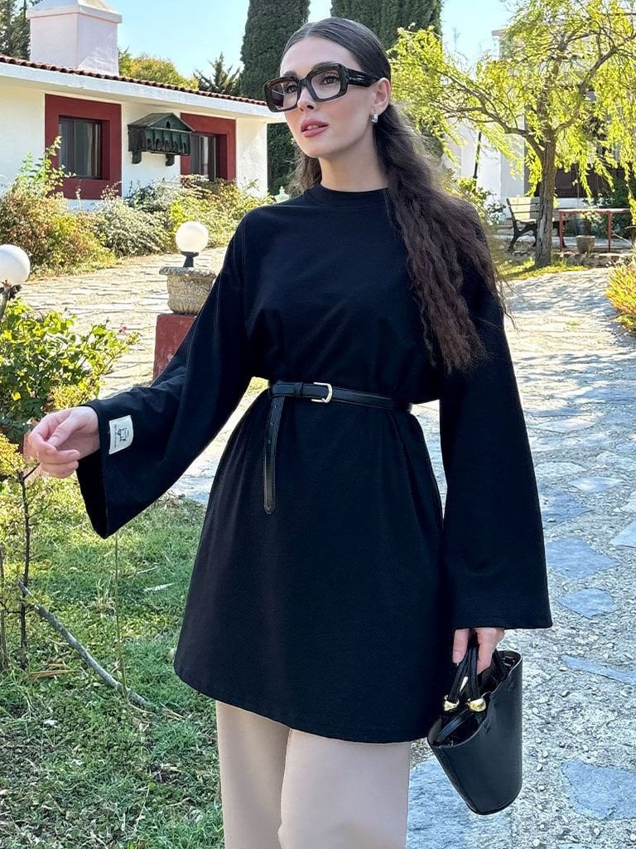 Ceylan Otantik Siyah Tunik