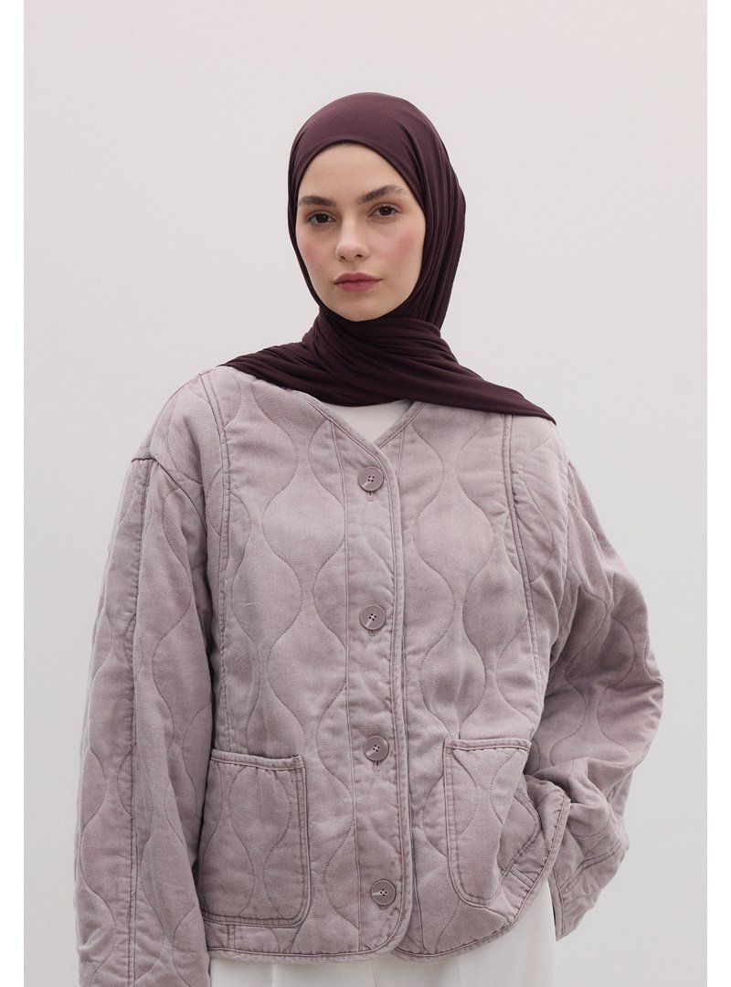 FRESHSCARFS Koyu Mor Bambu Penye Şal