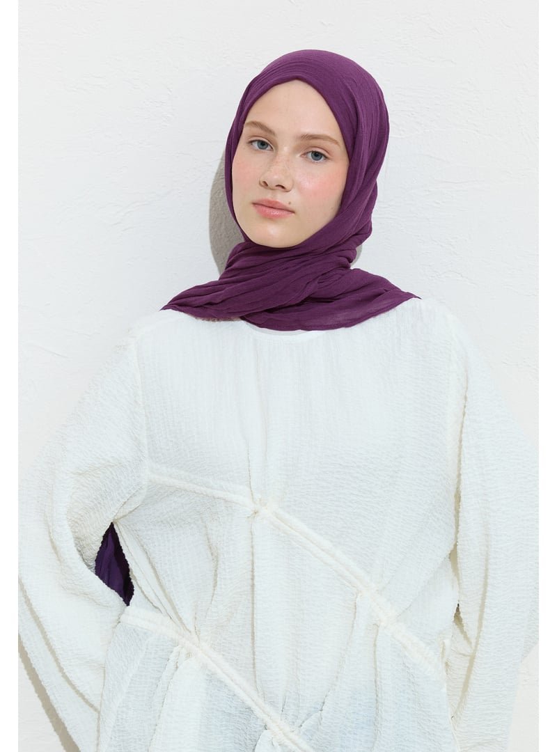 FRESHSCARFS Pamuklu Keten Şal Plum Jam