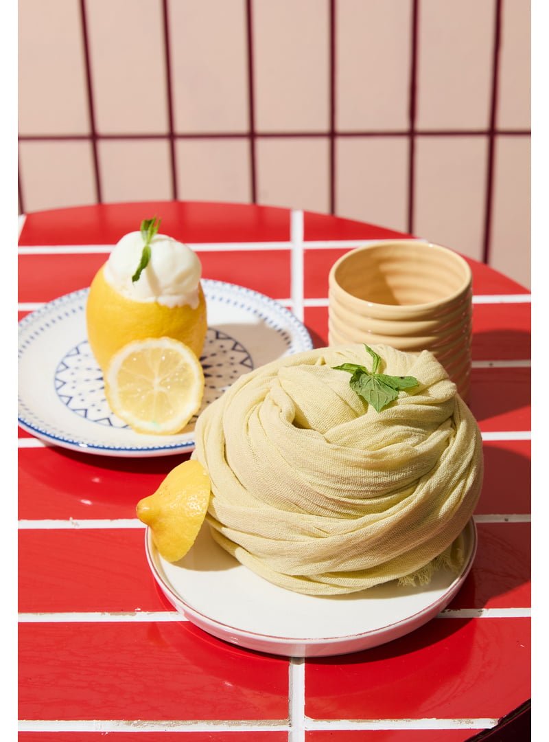 FRESHSCARFS Pamuklu Keten Şal Lemon Sorbet