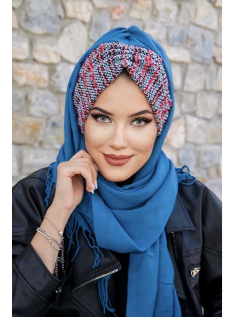 AİŞE TESETTÜR Renkli Hazır Şal