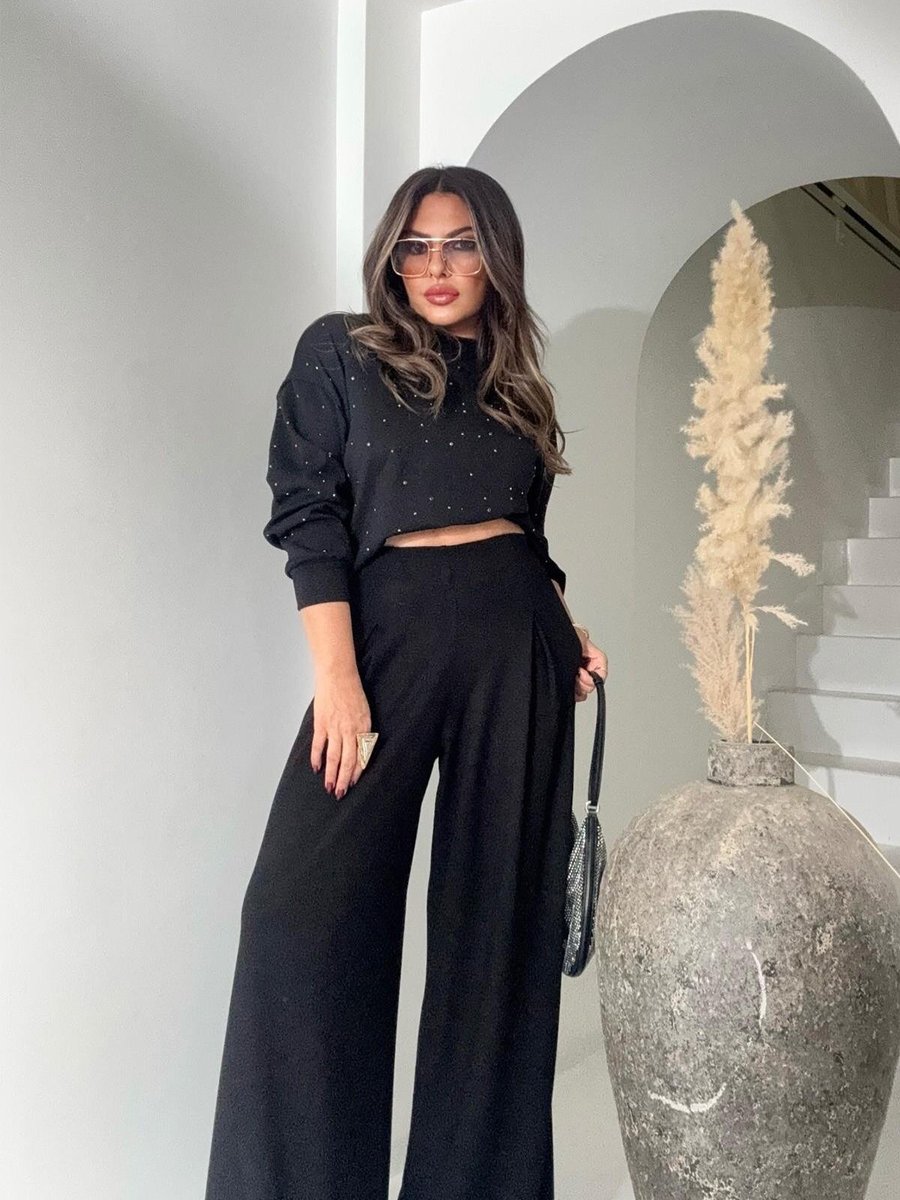 Sohotique By P Siyah Modal Kumaş Pensli Pantolon