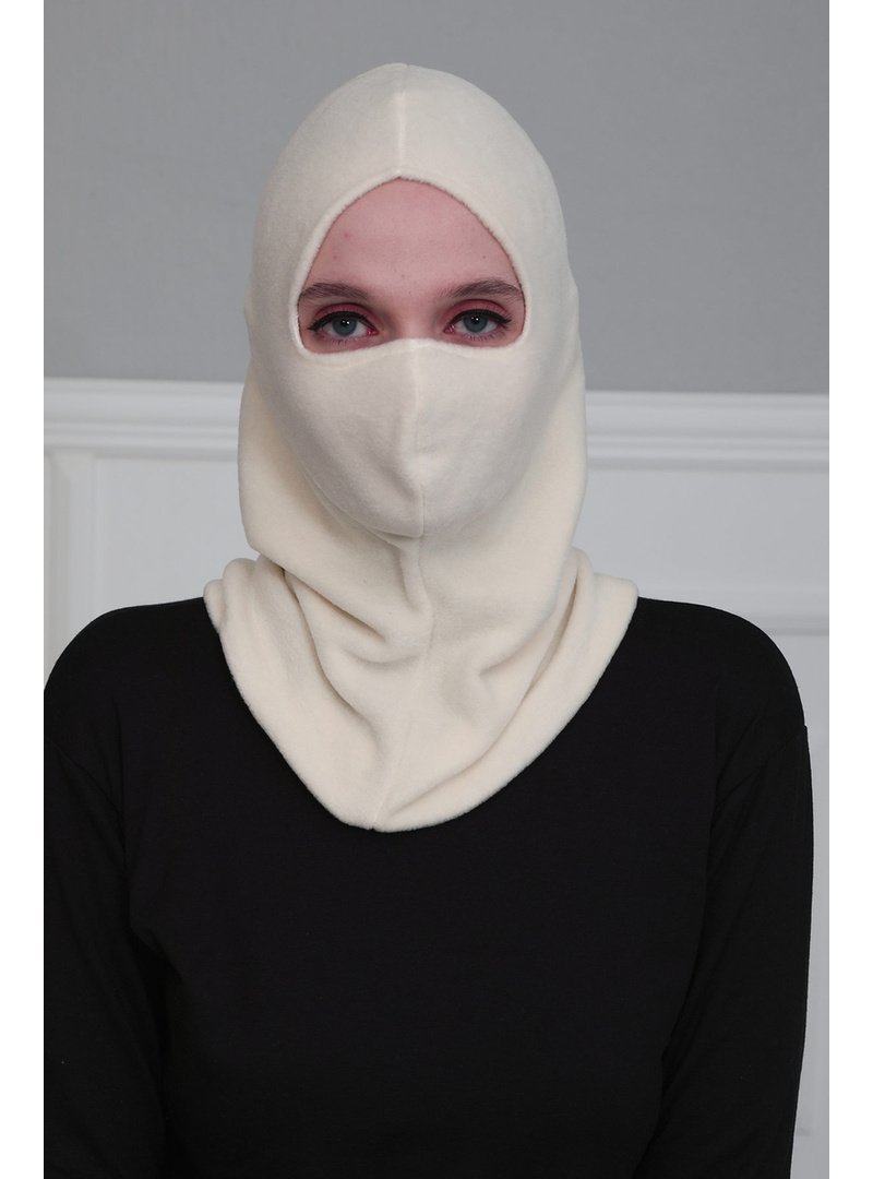 Aisha`s Design 2p Maskeli Polar Bone,krem,tb