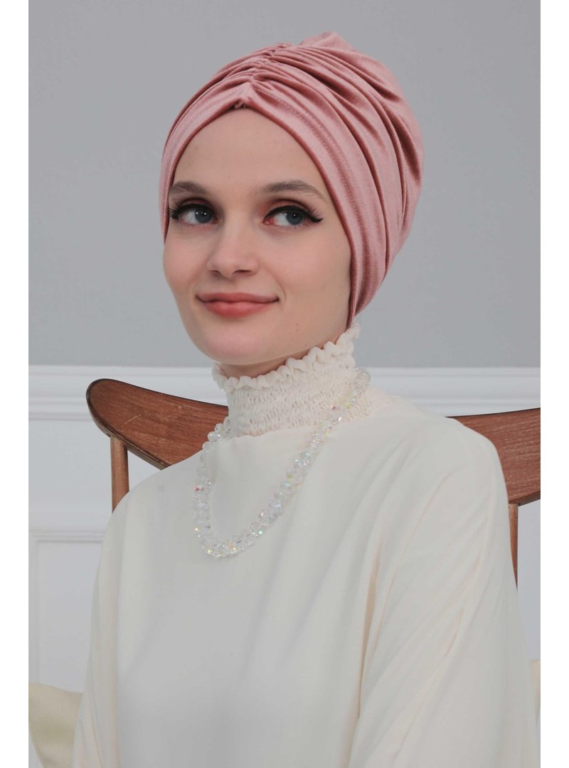 Aisha`s Design 20k Gül Kurusu Kadife Bone,b