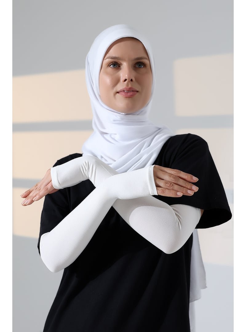 İhvanonline Avuç İçi Uzun Penye Kolluk Krem