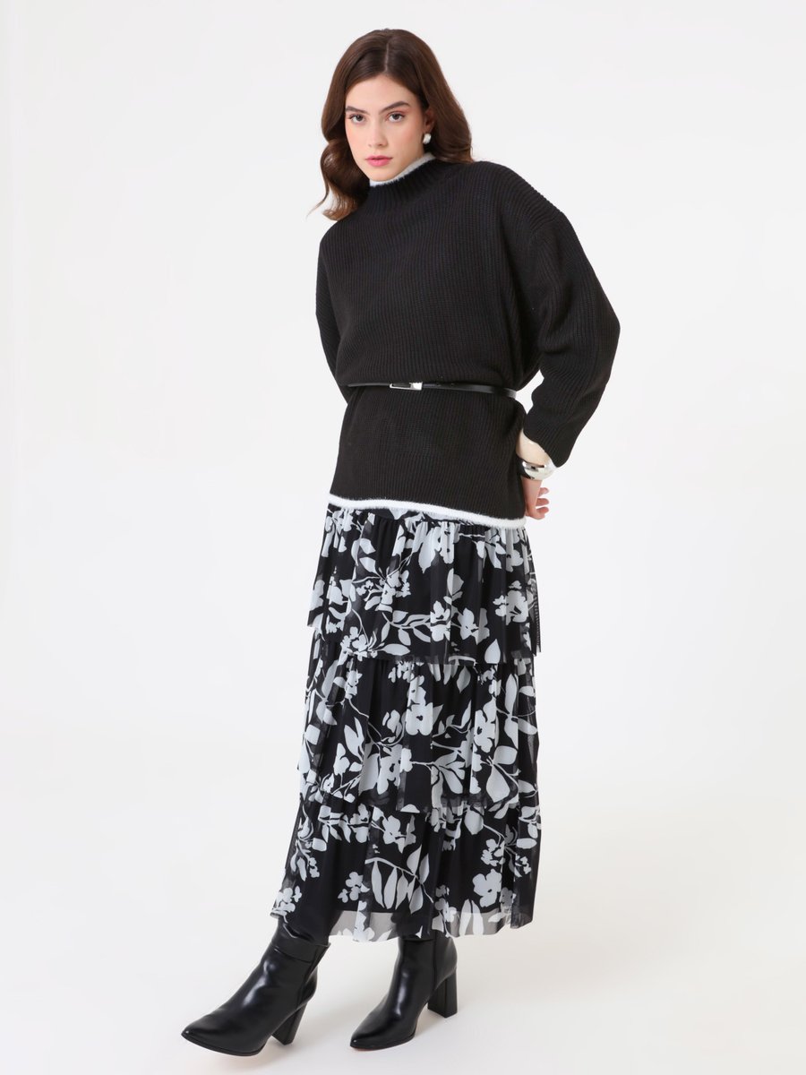 Refka Etek Siyah Beyaz