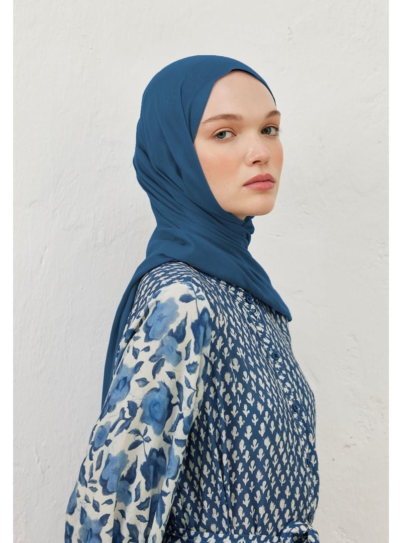 FRESHSCARFS Koyu Mavi Rami Viskon Şal
