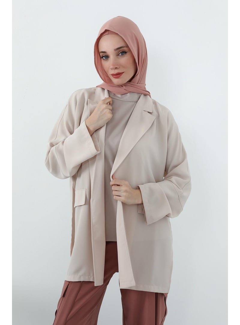 Aisha`s Design Kapiçino Penye İç Boneli Krep Şal,ps