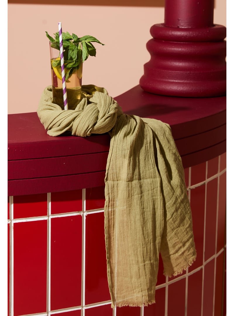 FRESHSCARFS Pamuklu Keten Şal Mint Tea