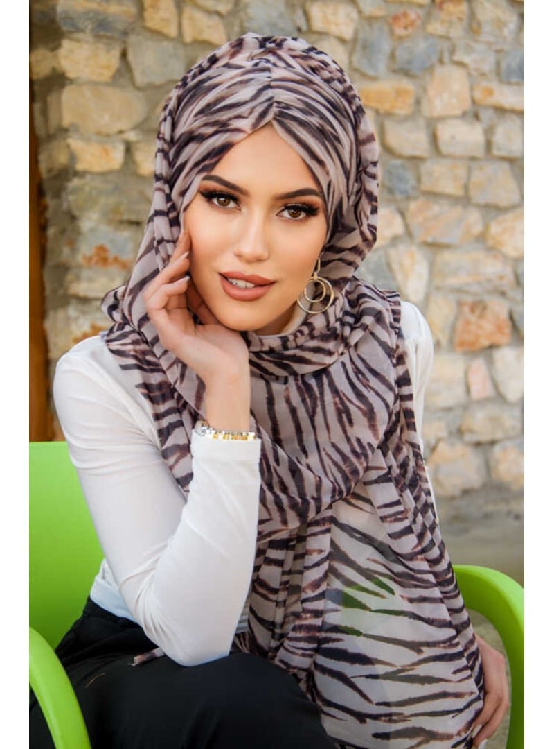 AİŞE TESETTÜR Çok Renkli Desen Hazır Şal