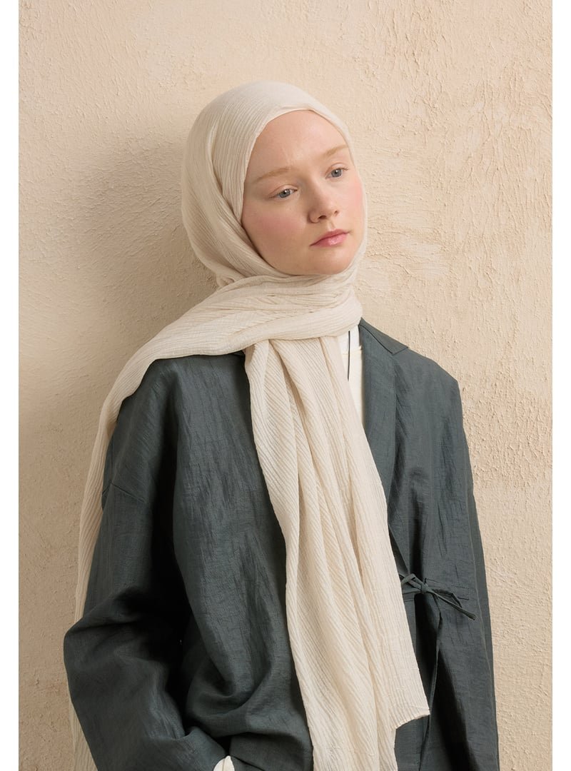 FRESHSCARFS Modal Krinkıl Şal Fildişi
