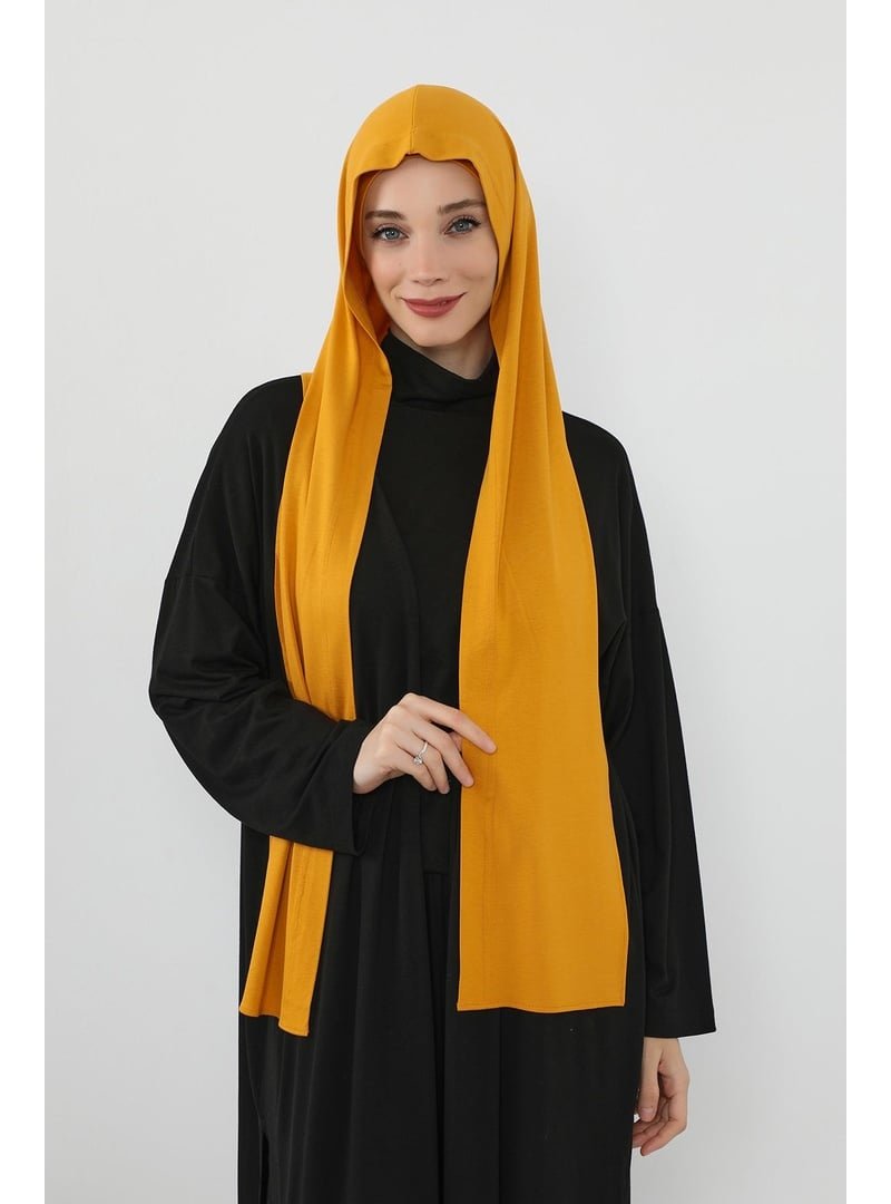 Aisha`s Design Hardal İç Boneli Hazır Penye Şal,ps Aisha`s Design Hardal İç Boneli Hazır Penye Şal,ps