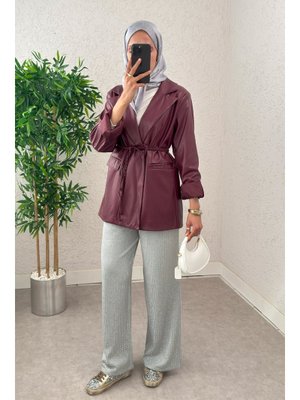 Salih Çelebi Gri Twins Full Taşlı Pantolon