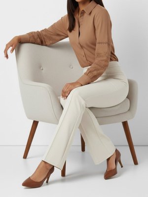 Benguen Bej İspanyol Paça Pantolon