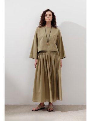 MANUKA Bağlama Detaylı Geniş Etek Toprak