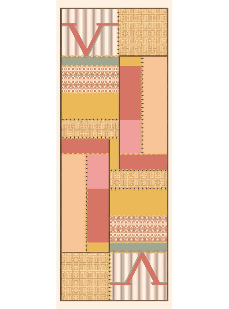 19v69 ITALIA Geometrik Desen Dora Seri Şal Askısı İle Birlikte 75x200 Cm Somon Gül Kurusu 19v69 ITALIA Geometrik Desen Dora Seri Şal Askısı İle Birlikte 75x200 Cm Somon Gül Kurusu