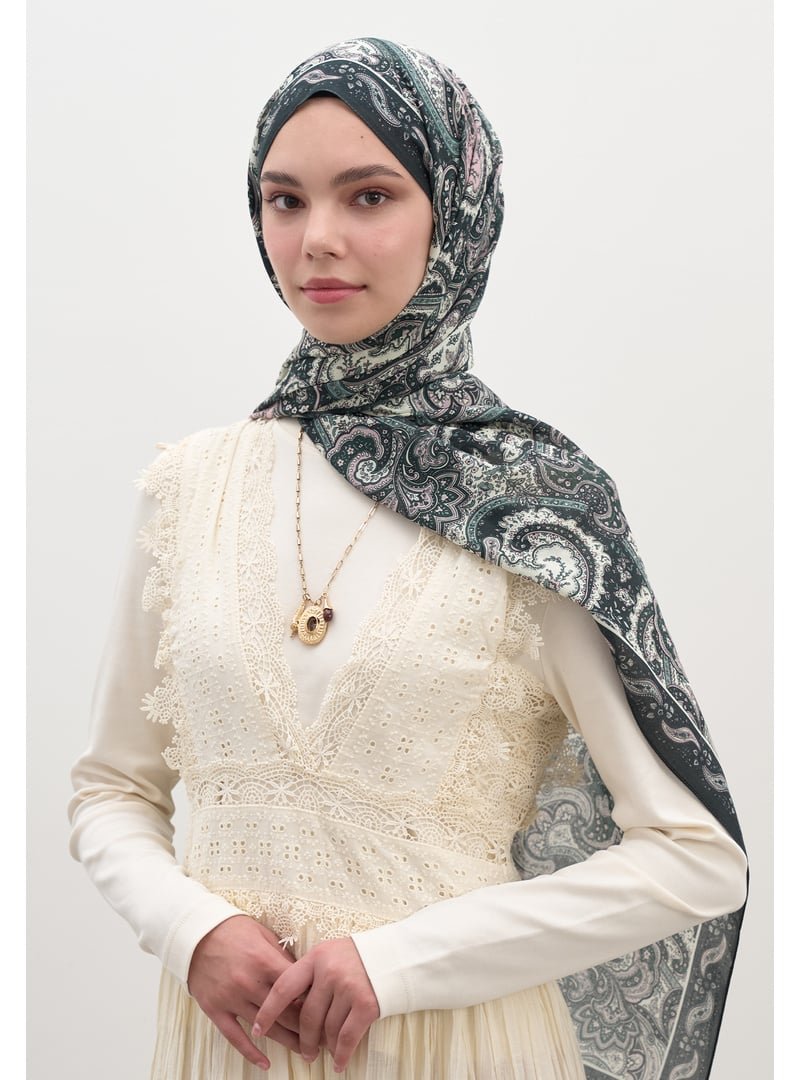FRESHSCARFS Koyu Yeşil Avery Desen Şal FRESHSCARFS Koyu Yeşil Avery Desen Şal