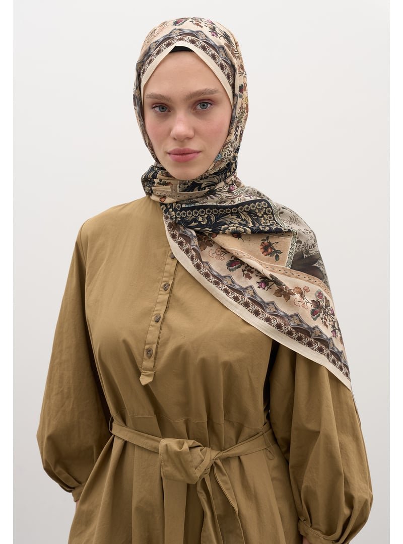 FRESHSCARFS Bej Wıld And Pure Desen Şal FRESHSCARFS Bej Wıld And Pure Desen Şal