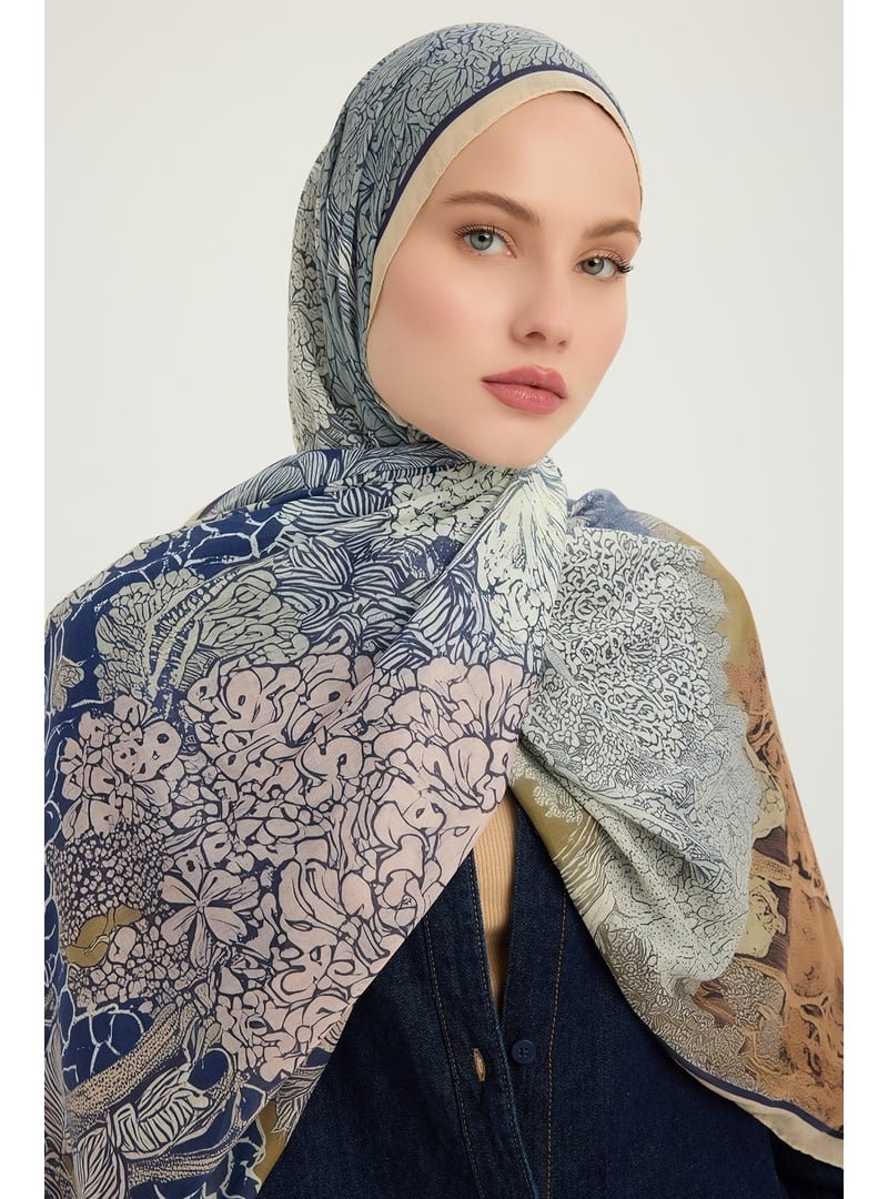 ŞALESS 70x190 Cm Sessiz Mevsimler Gold Efilia Desenli Şal