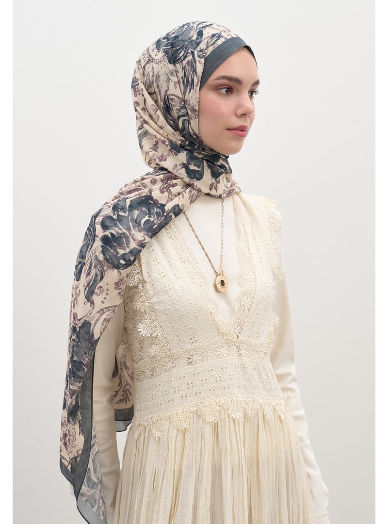 FRESHSCARFS Mavi Felıcıe Desen Şal FRESHSCARFS Mavi Felıcıe Desen Şal