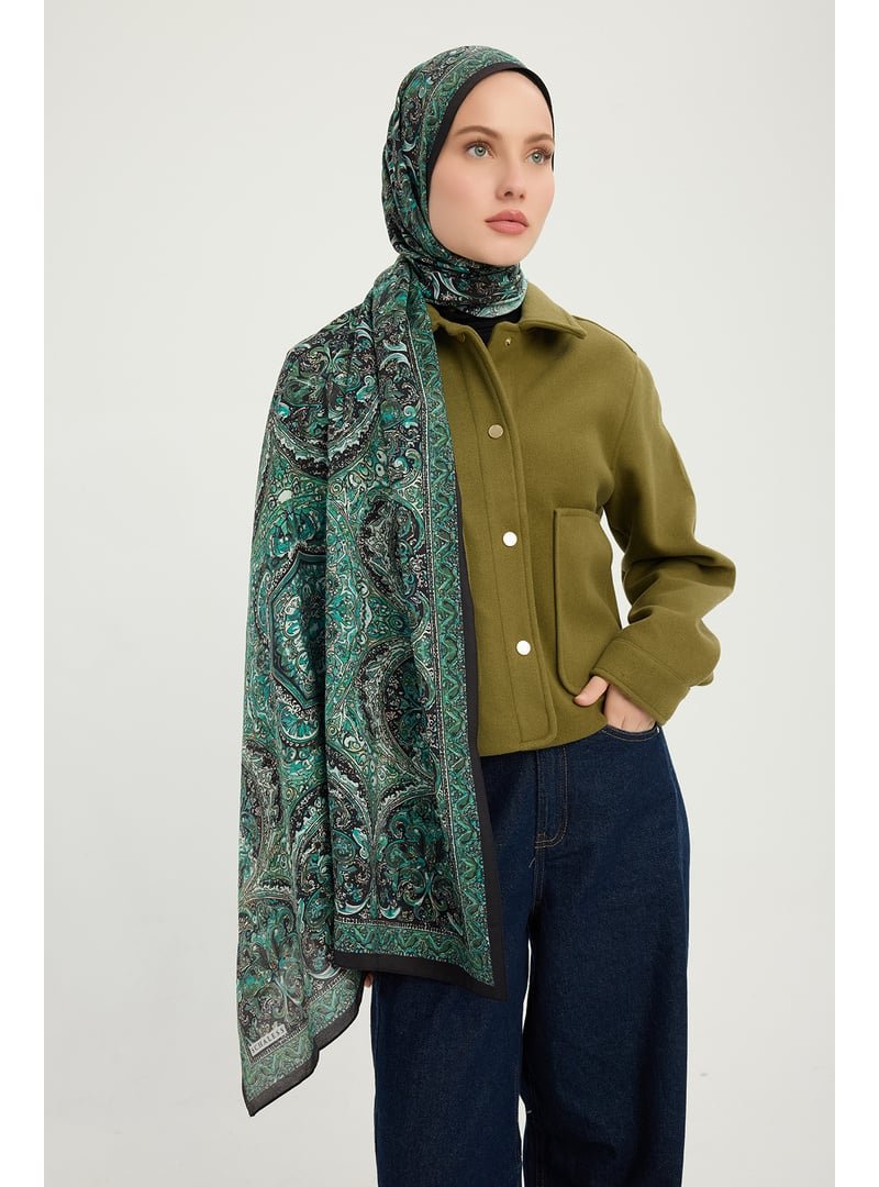 ŞALESS 70x190 Cm Ebedi Saraylar Zümrüt Vierra Desenli Viskon Şal