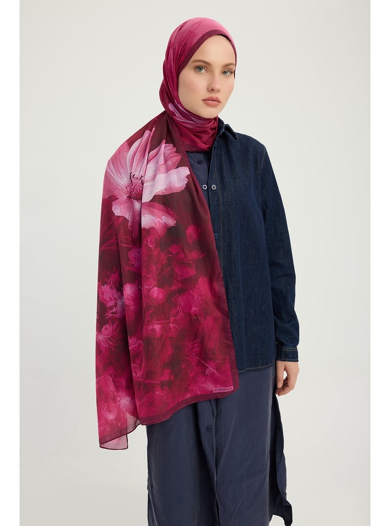 ŞALESS 70x190 Cm Zamansız Hayal Pembe Efilia Desenli Şal