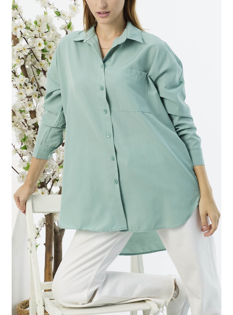 Tofisa Mint Tek Cepli Gömlek