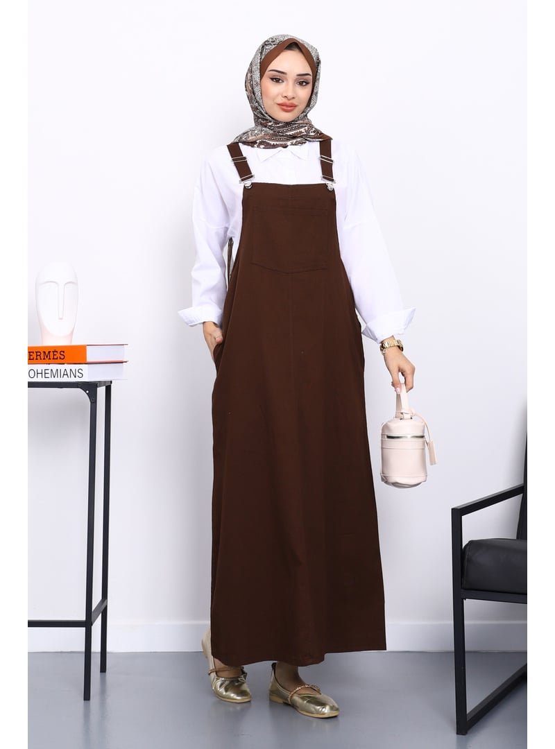 İmaj Butik Kahverengi Cepli Gabardin Jile