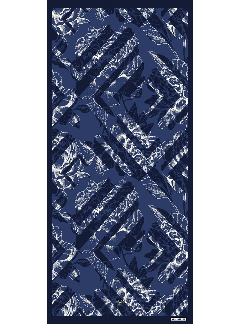 19v69 ITALIA Lacivert Çiçekli Desen Pavia Seri Şal Askısı İle Birlikte 90x200 Cm 19v69 ITALIA Lacivert Çiçekli Desen Pavia Seri Şal Askısı İle Birlikte 90x200 Cm